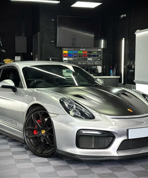 porsche gt4 cayman ppf headlight tint smoke 