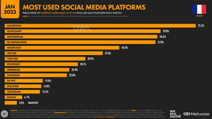 (Classement) Les reseaux sociaux les plus utilisés en France : classement 2023