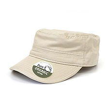 Organic Cotton Army Caps washed sand BW7