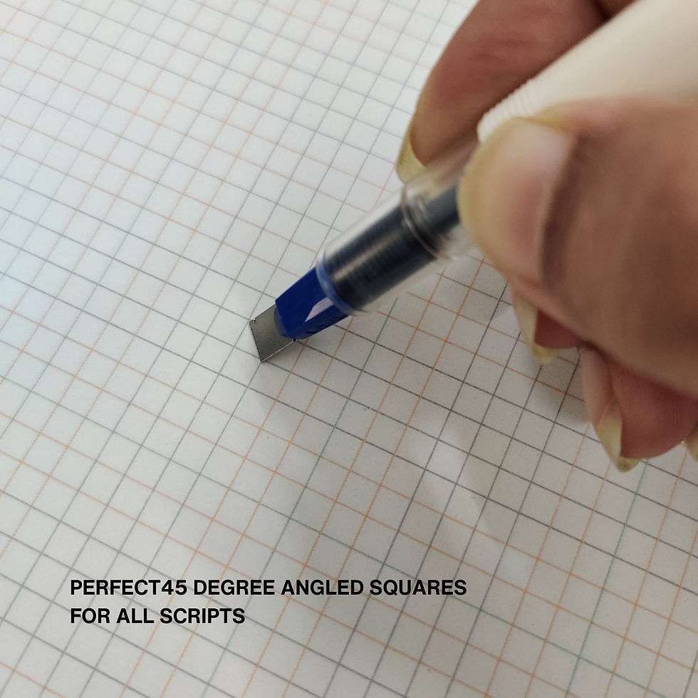 Thumbnail: Practice Grid Sheets for Calligraphy Broad Edge Scripts For 3.8 mm Pilot Paralle