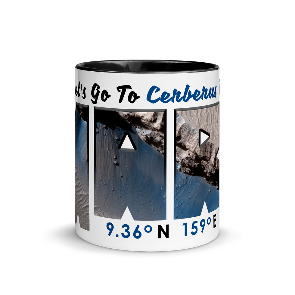 Thumbnail: Cerberus Fossae -- 11 oz White Glossy Ceramic Mug with Color