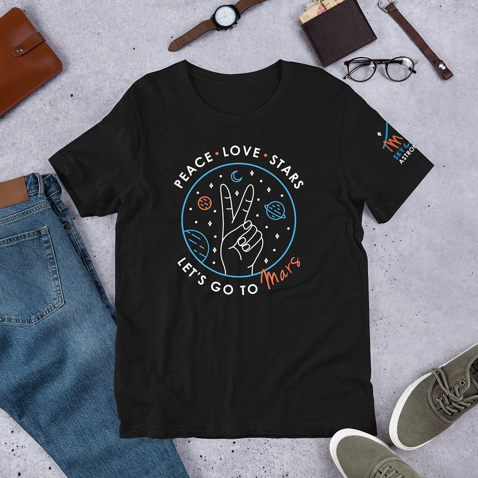 Thumbnail: Peace Love Stars Let's Go To Mars -- Unisex T-Shirt