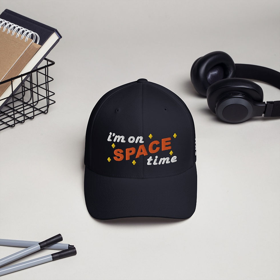 Thumbnail: I’m On Space Time -- Flexfit Structured Cap (Dark Navy)