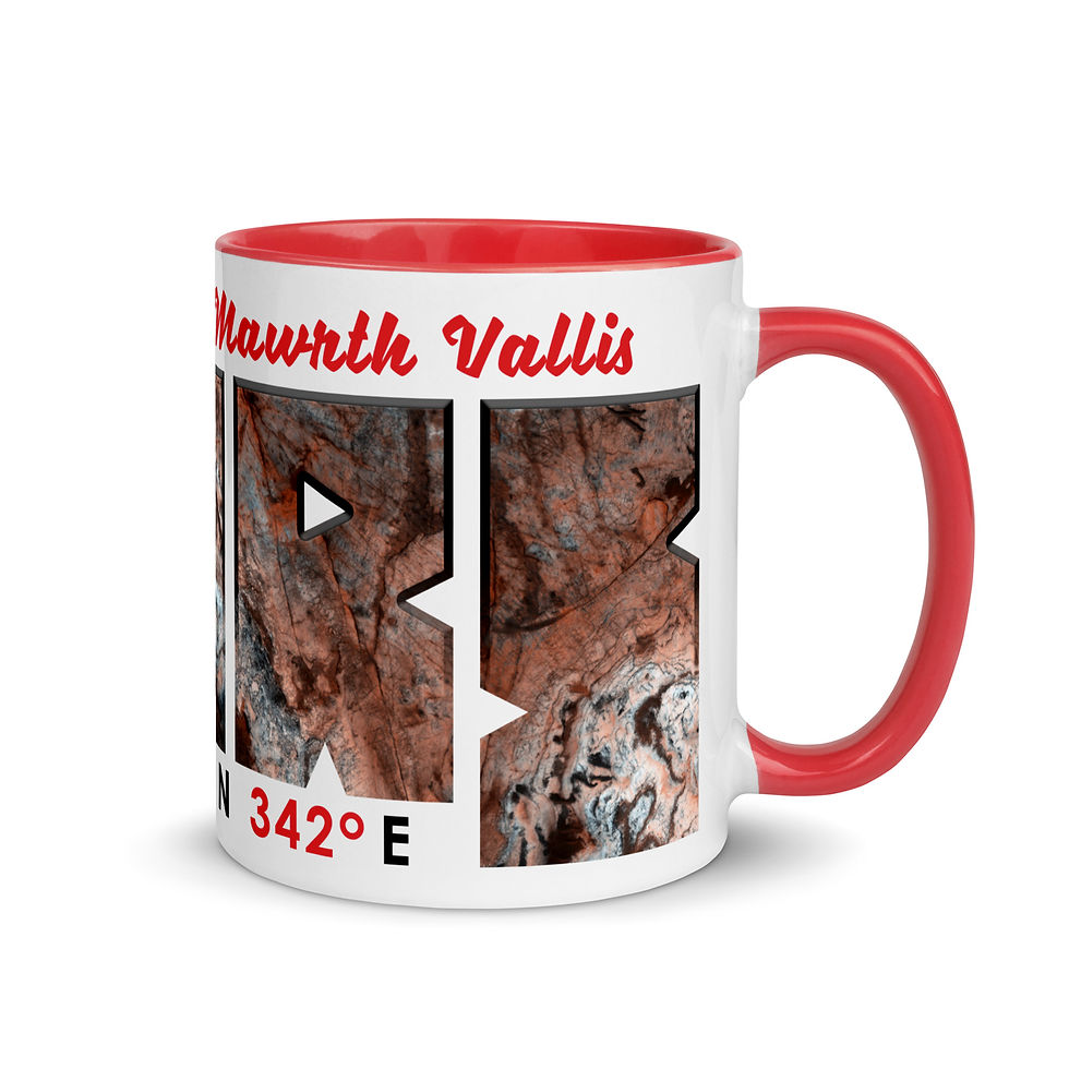 Thumbnail: Mawrth Vallis -- 11 oz White Glossy Ceramic Mug with Color
