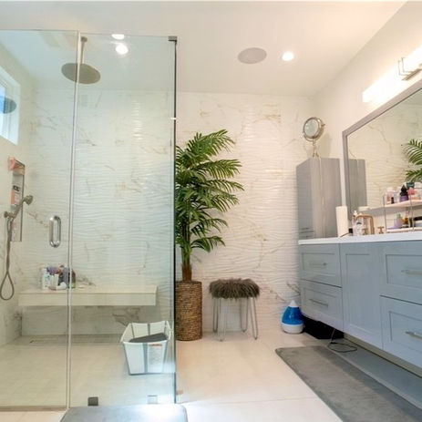 A Master Bathroom with a Curb-Less Shower