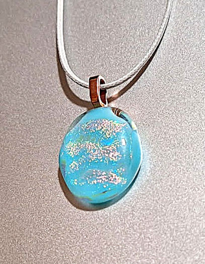 Thumbnail: Dichroic Fused Glass Pendant