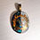 Thumbnail: Fused Glass Pendant with Gold Sun Face Decal