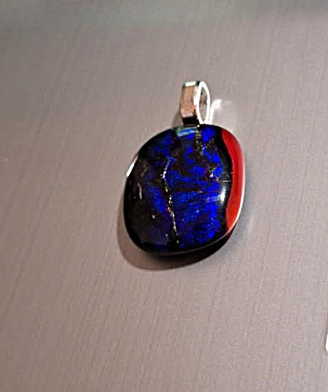 Thumbnail: Dichroic Fused Glass Pendant