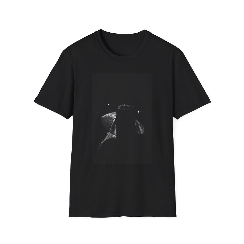 Thumbnail: Victorian Woman in A Large Hat Softstyle T-Shirt Black and White Photography