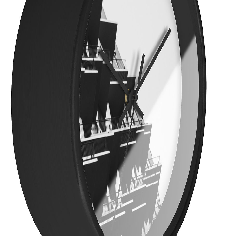 Thumbnail: Geometric Minimalism Wall Clock Black and White Photography Miami Architecture