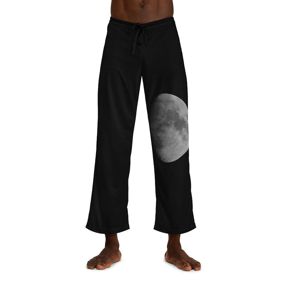 Thumbnail: Melies Shoots The Moon Pajama Pants Black and White Photography Relaxed Fit