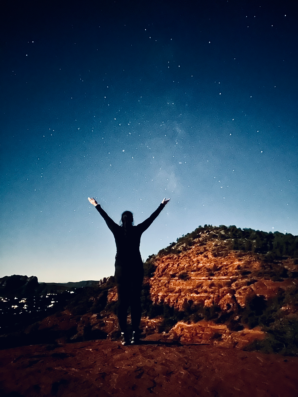 Full moon rise at Airport Mesa Energy Vortex, Sedona