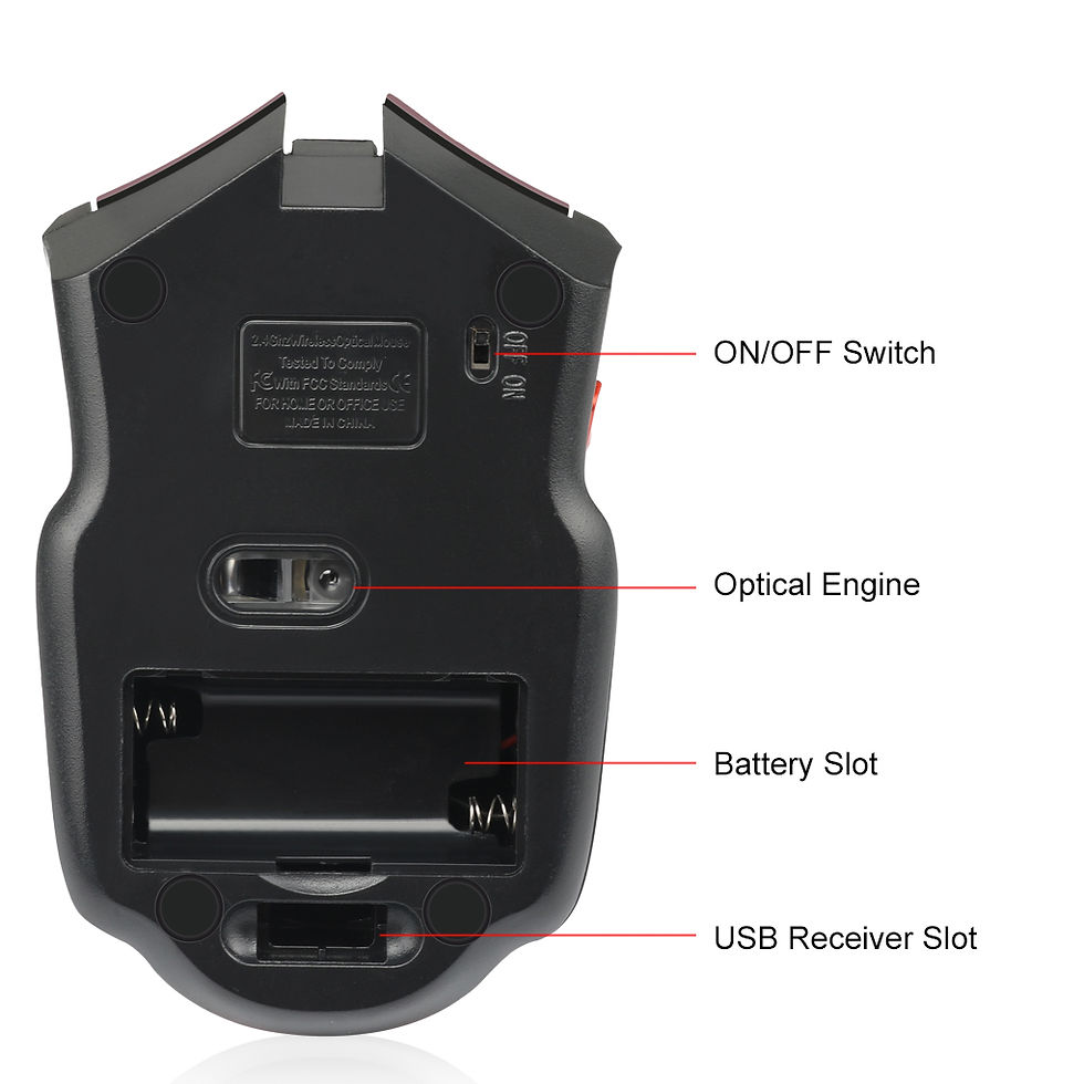 Thumbnail: 2.4G Wireless Mouse 1600DPI Optical Mouse Gamer for Computer 6 Buttons Wireless 