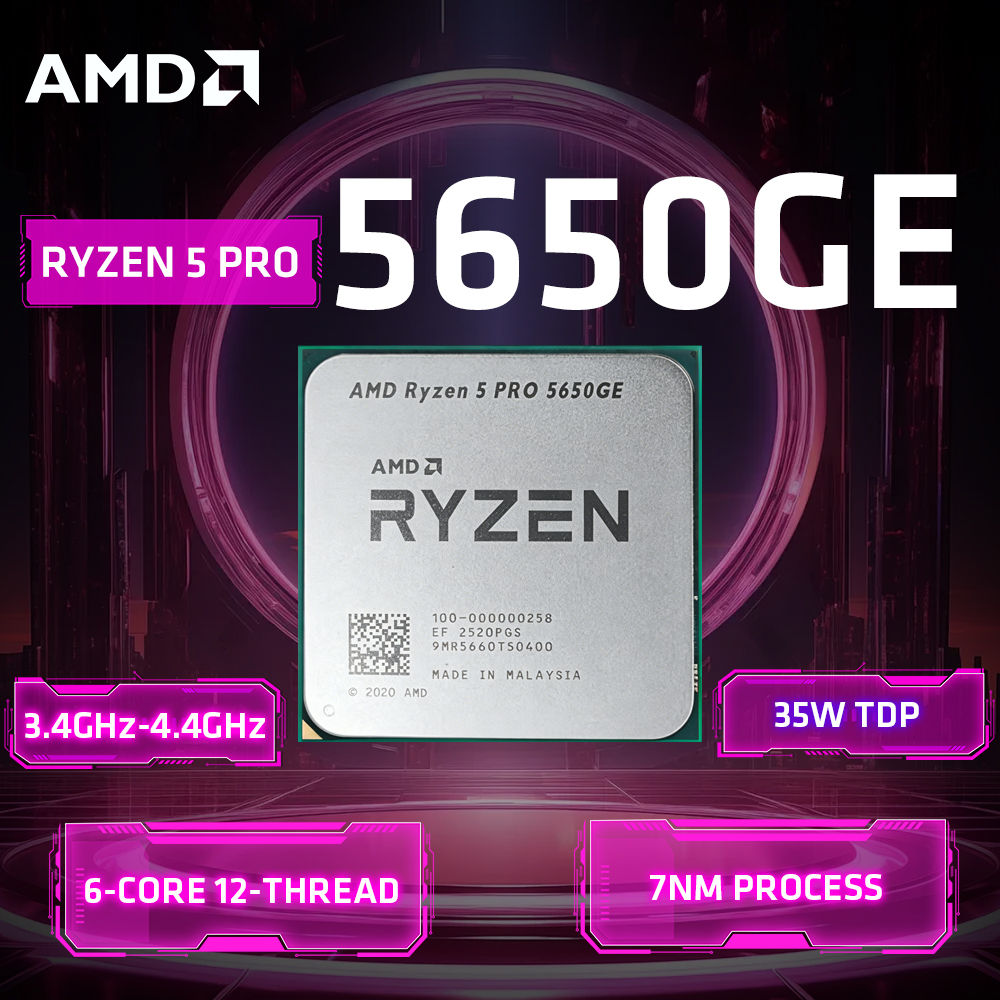 AMD Ryzen 5 PRO 5650GE R5 PRO5650GE 6C12T 3.3GHz 4.6GHz AM4 35W Low Power Deskto