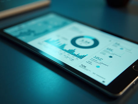 Tablet displaying pricing numbers