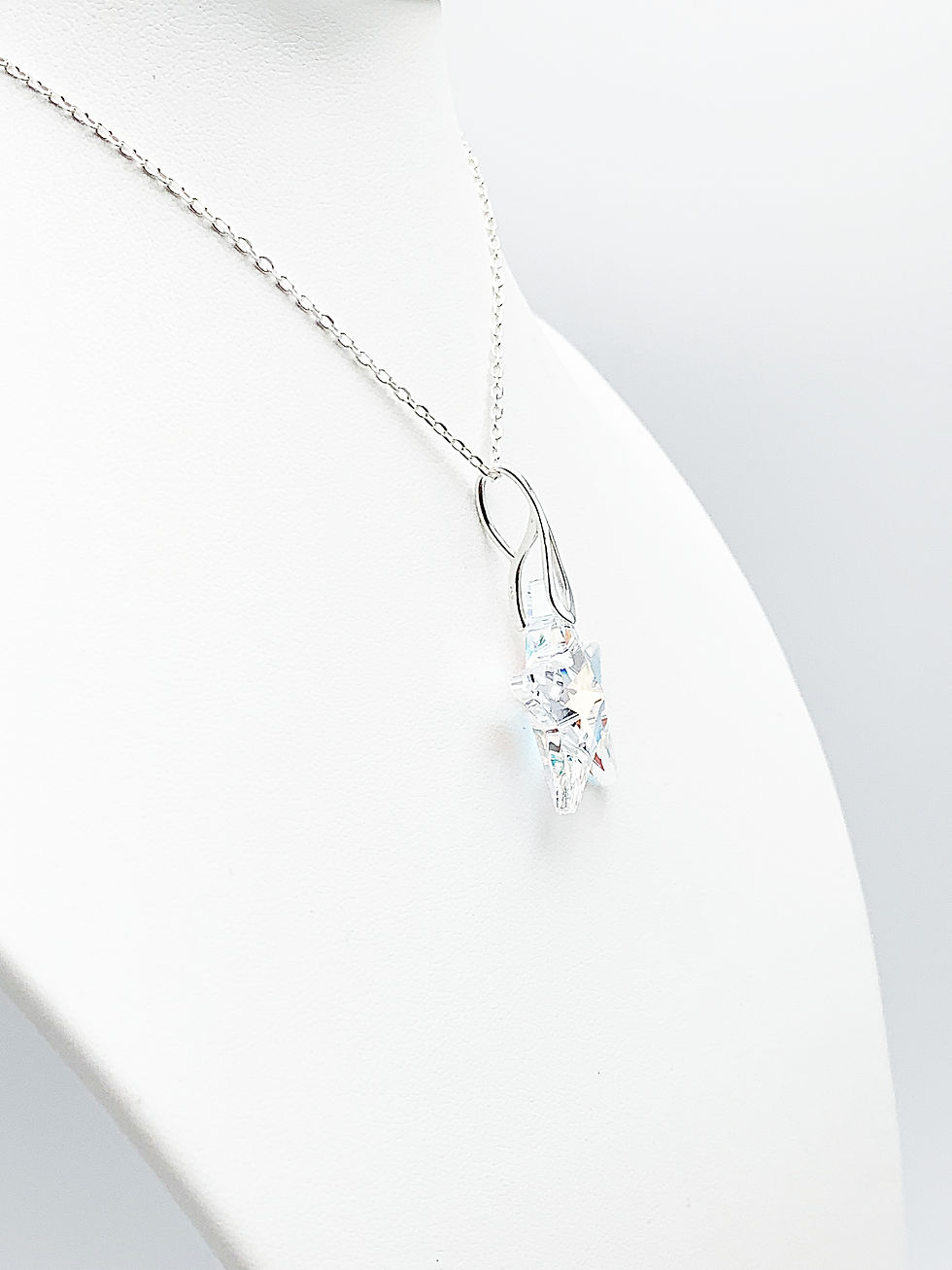 Miniature : Collier Etoile, pendentif étoile en cristal multicolore, Crystal AB, Argent 925