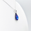 Miniature : Collier en argent 925 avec pendentif baroque Swarovski heliotrope bleu violet, vue de côté
