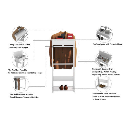 Miniatura: White Portable Clothes Hanger