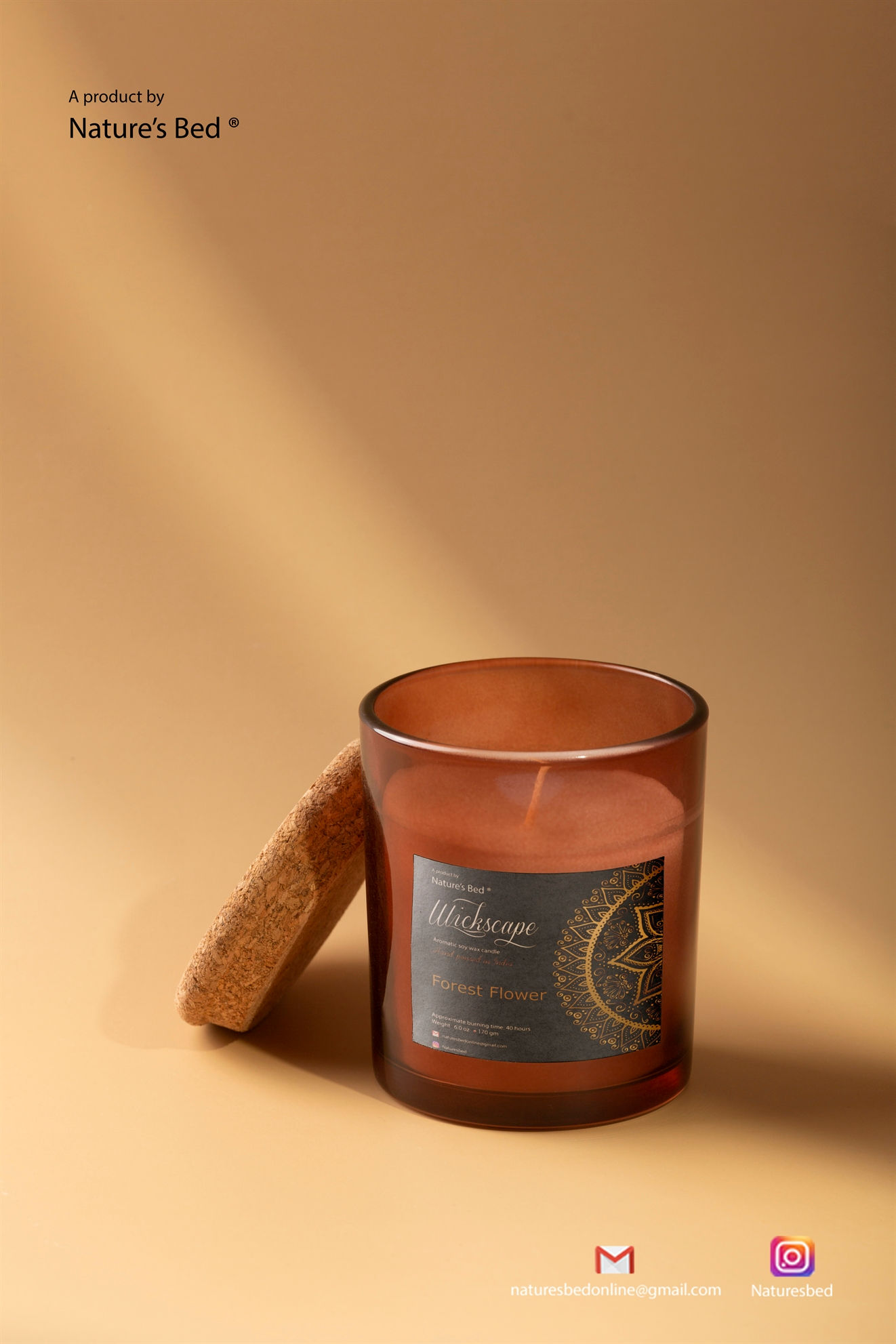 Wickscape- Forest Flower, aromatic soy wax candle