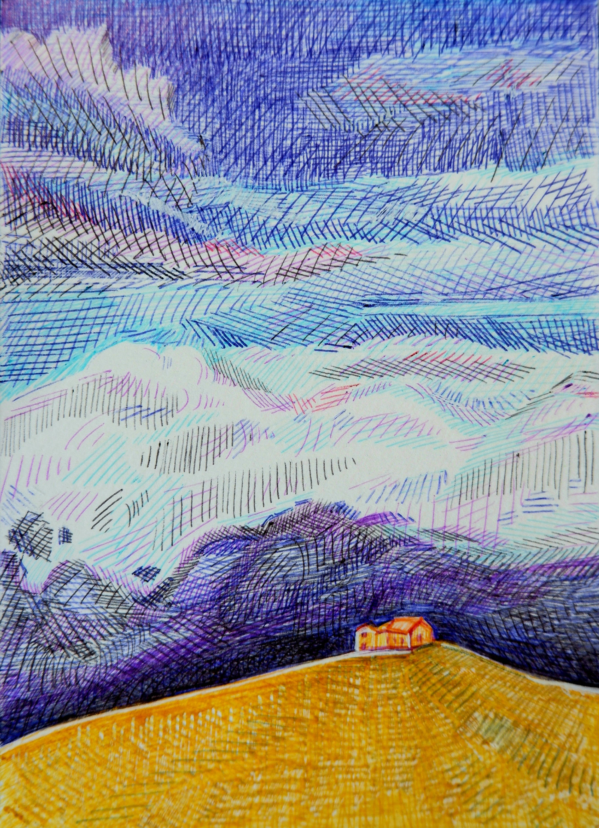 After Rain - Miniature drawing