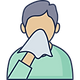 Ilustração representando agentes alérgenos