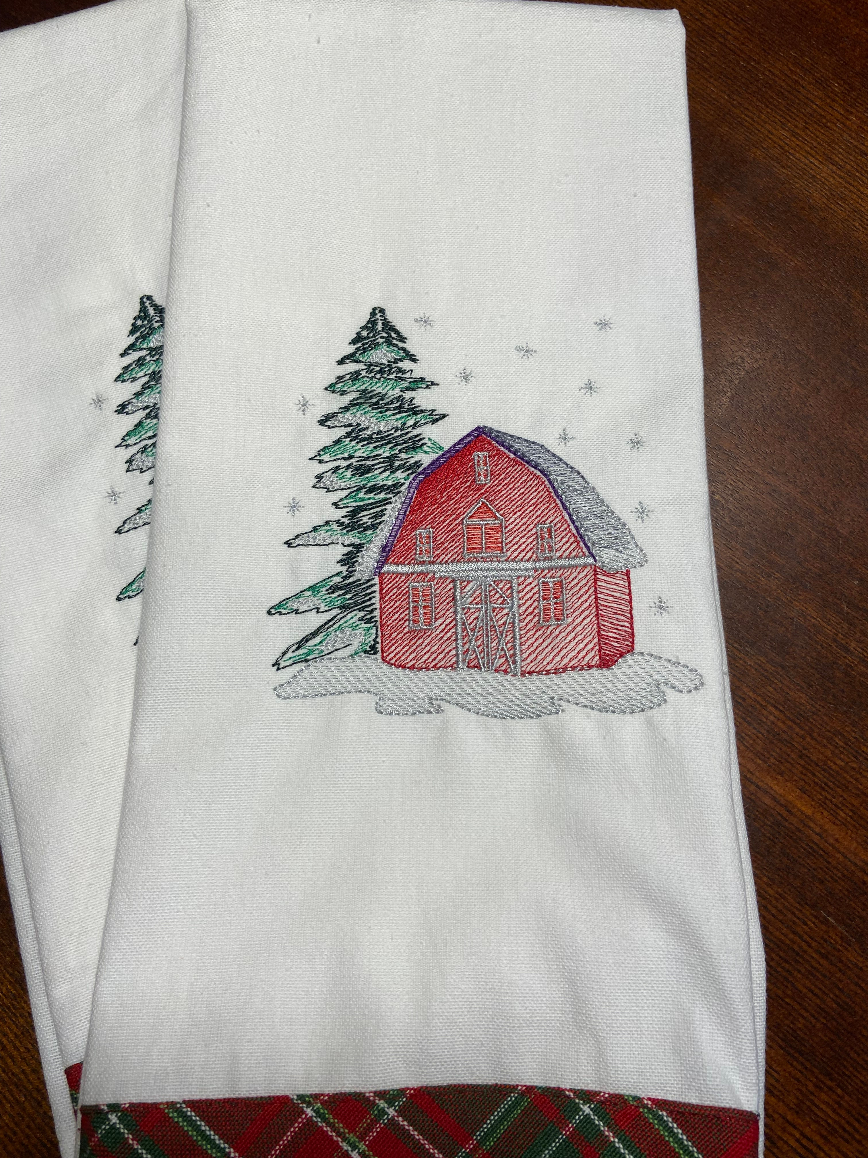 Snowy barn