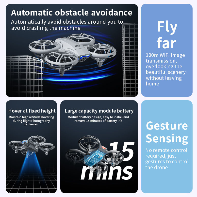 Thumbnail: 4DRC New V8 Mini Drone 6k profession HD Wide Angle Camera WiFi FPV RC Dron Heigh