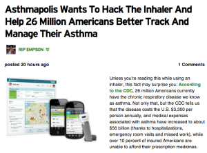 Asthmapolis TechCrunch Headline Apr 2013