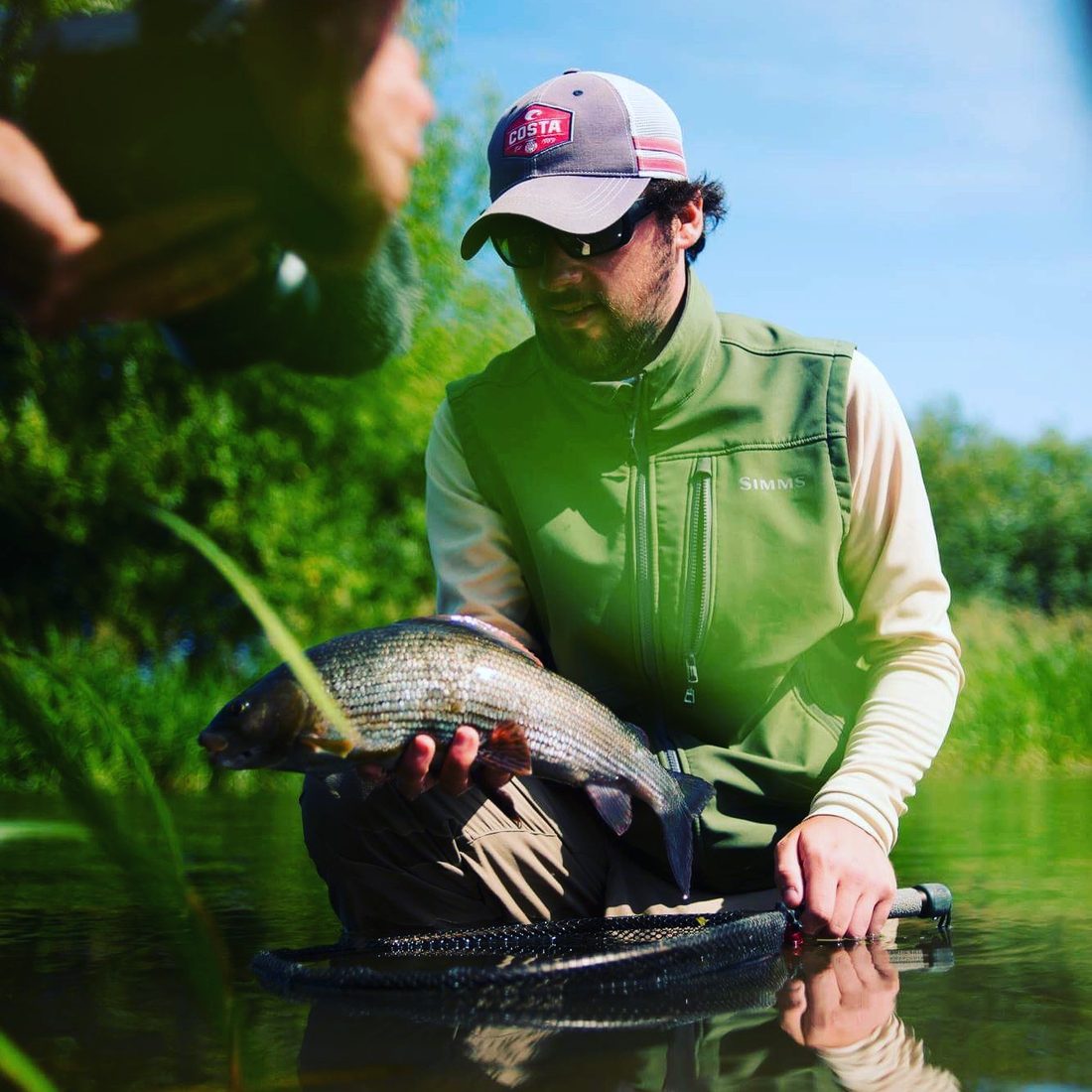Will guiding on a grayling river in England