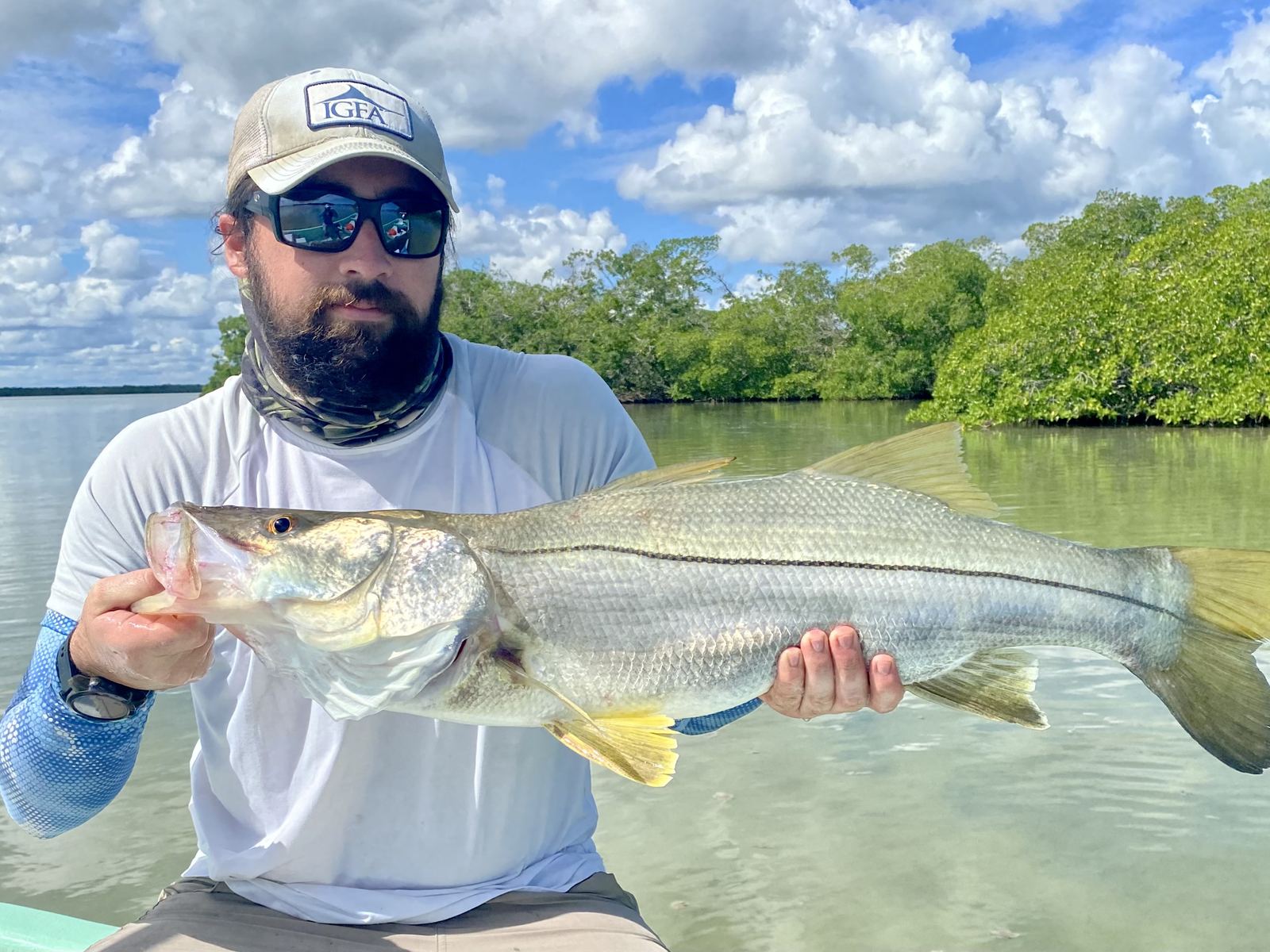 Snook caught in mainland rivers