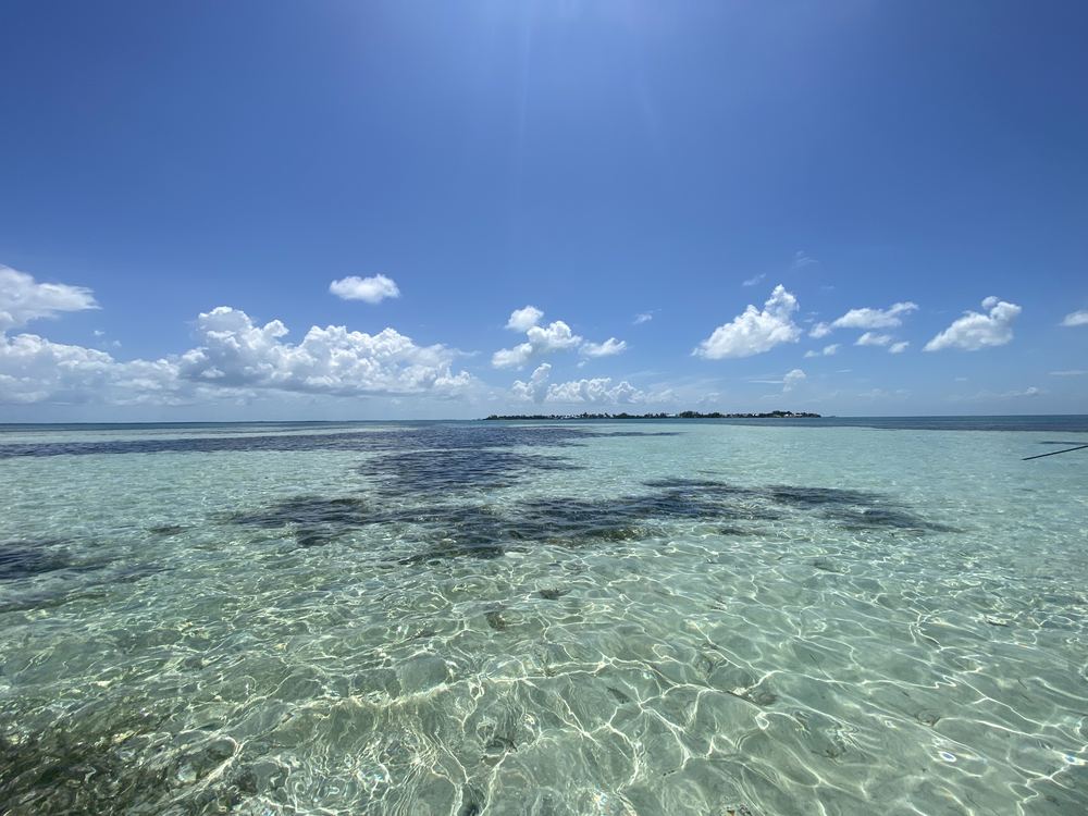 Belize sky and flats water