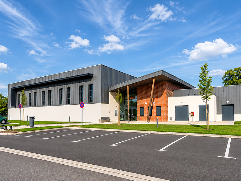 Vue extérieure de la salle de sports intercommunal de AUTRY-LE-CHATEL