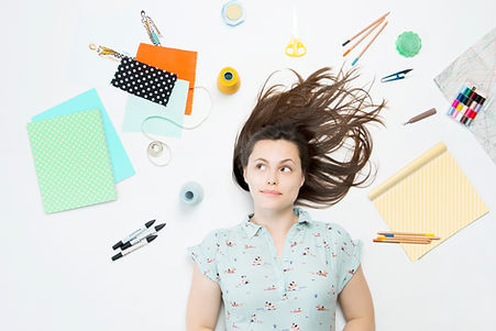 A crafter busy creating DIY jewellery