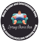 average movie moe logo with a larg man eating popcorn in a chair