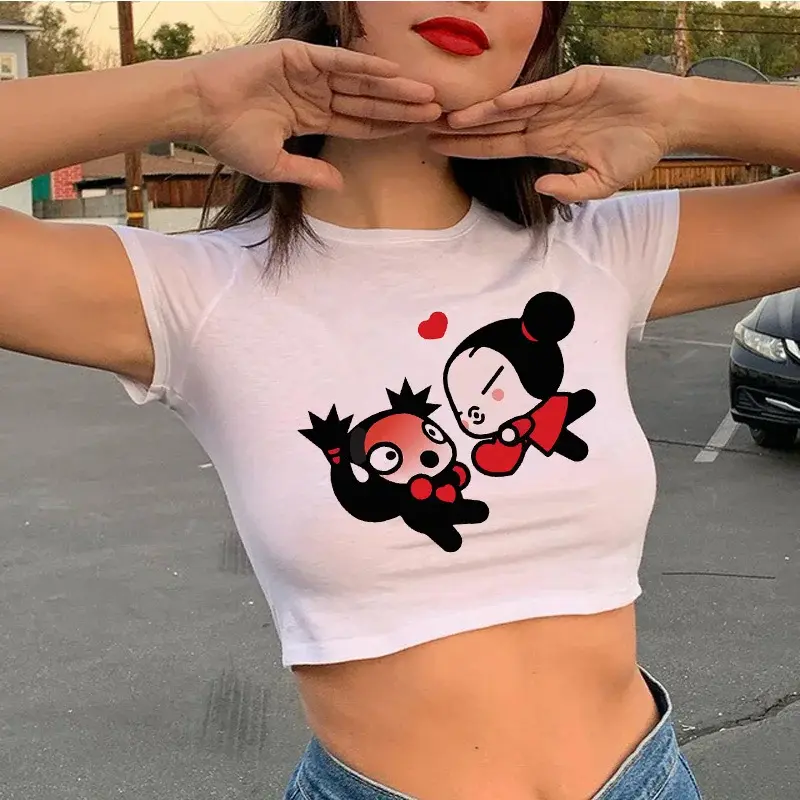 Pucca Harajuku Kawaii Cropped T Shirt