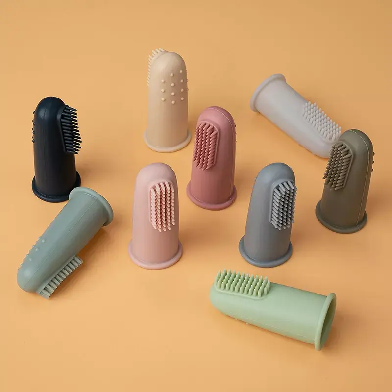 Thumbnail: Baby Soft Finger Toothbrush BPA Free Silicone Infant Tooth Teeth Clean Brush