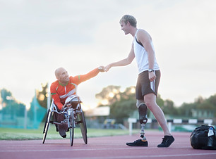 Para-athletes Doing Fist Bump
