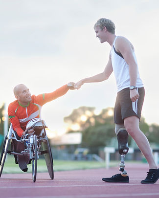 Para-athletes Doing Fist Bump