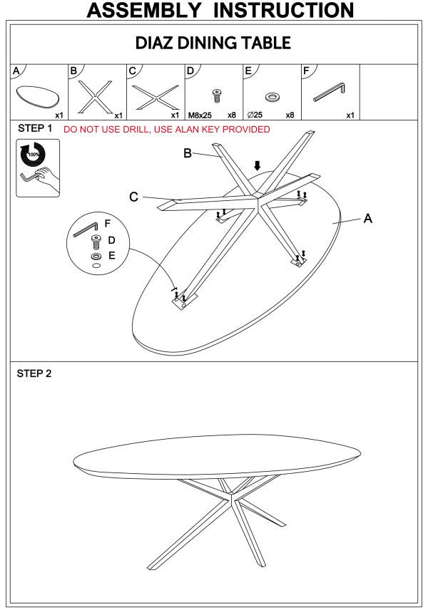 Thumbnail: DIAZ DINING TABLE WHITE CLOUD