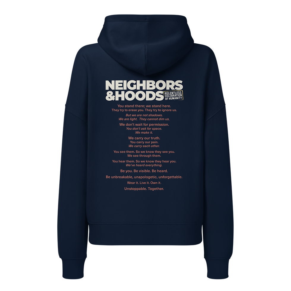 Thumbnail: "WE ARE NOT SHADOWS" — CONTOUR JUDITH HOODIE