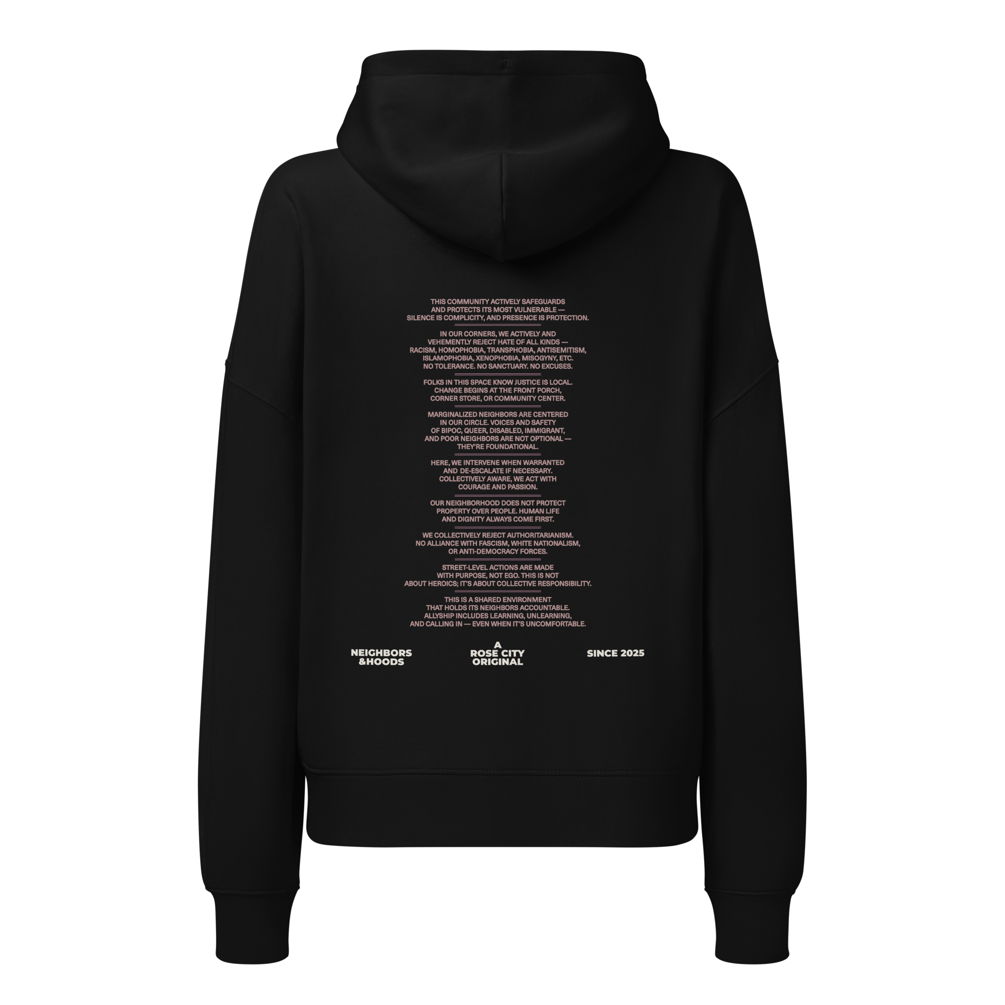 "COMMUNITY CARE COLLECTIVE" — CONTOUR JUDITH HOODIE