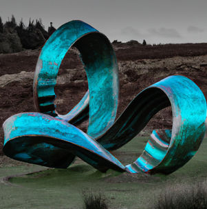 DALL·E 2022-07-29 13.08.00 - an abstract other-worldly coloured metal hyper-smooth sculptu