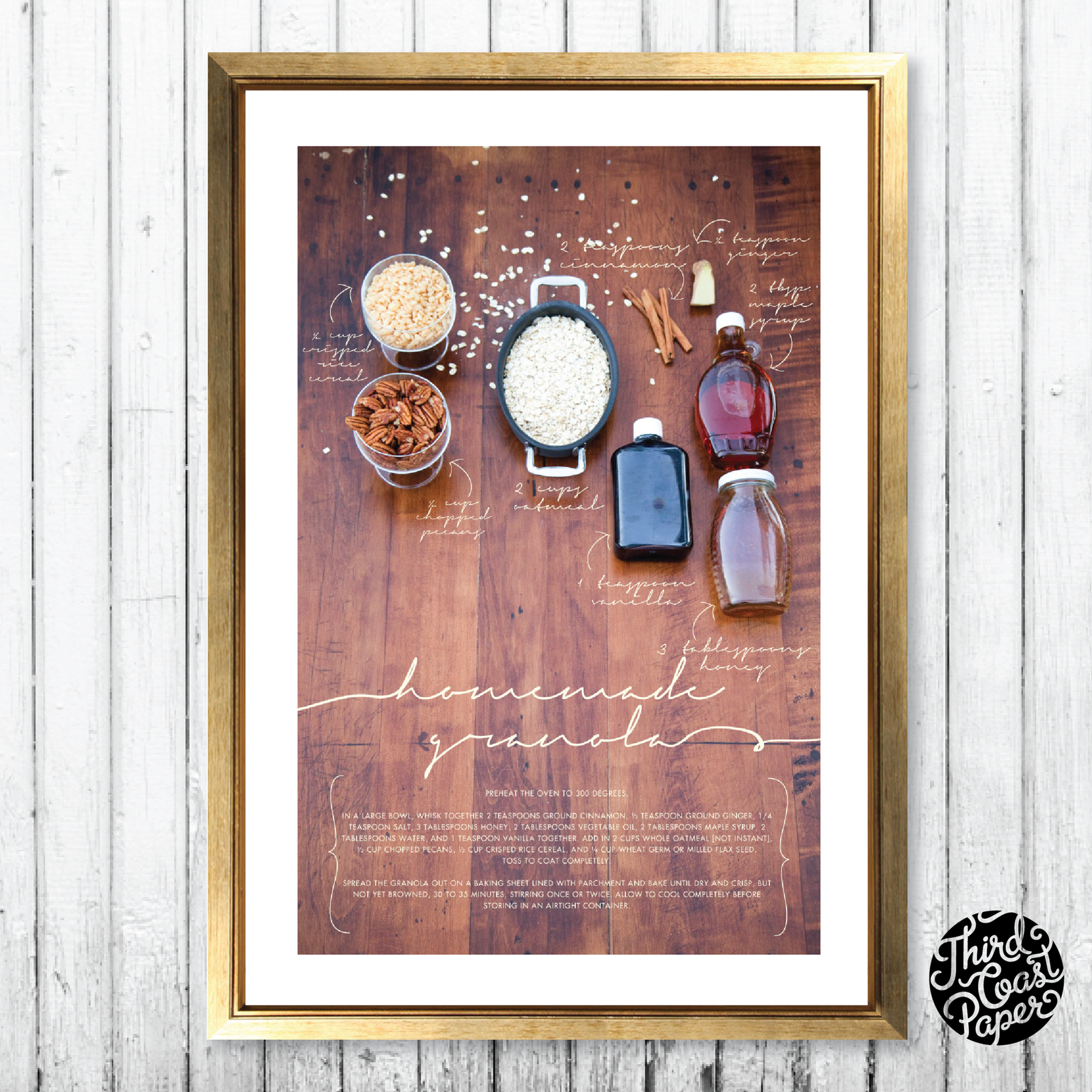 Homemade Granola Recipe Art Print