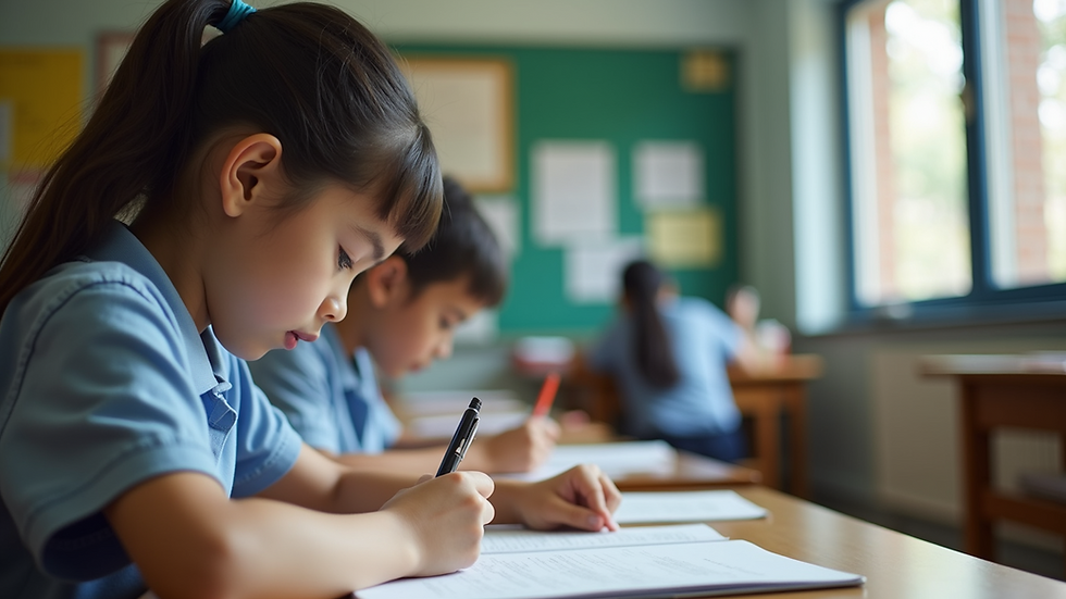 Eye-level view of a student engaged in a tutoring session at Dreamers Academy