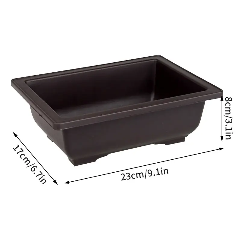 Thumbnail: Rectangular Purple Clay Plants Pot
