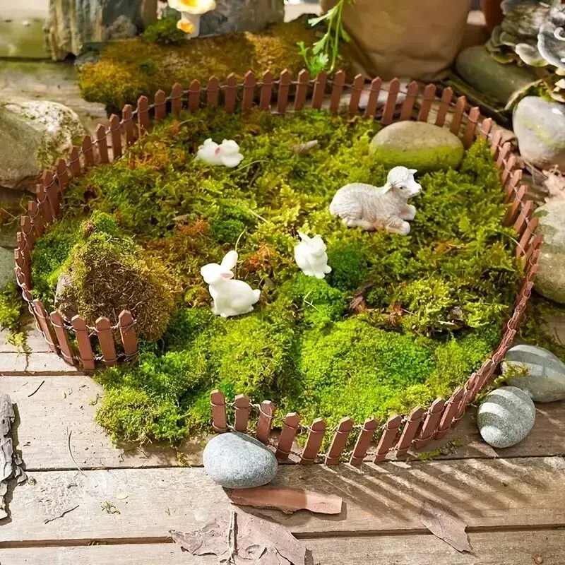 Thumbnail: 1pc Mini Fence, Garden and Bonsai Decoration Fairy Tale Garden Fence Decoration