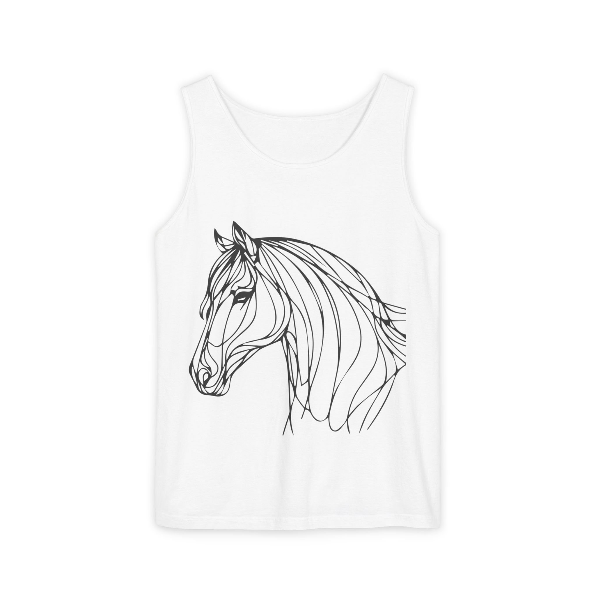 Horse Line Art Tank Top