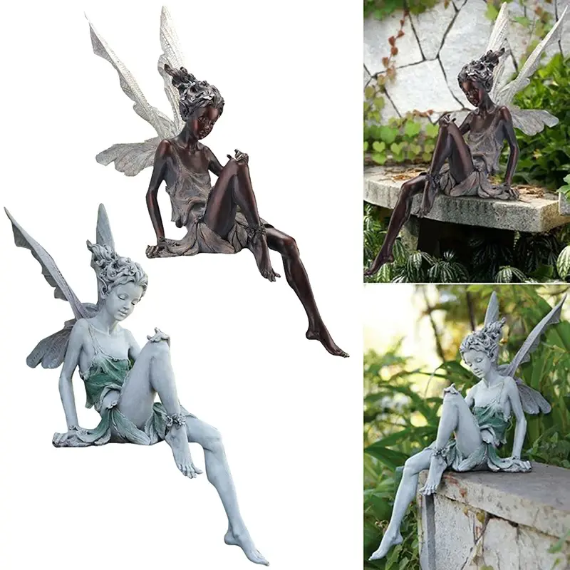Sitting Fairy Garden Statue