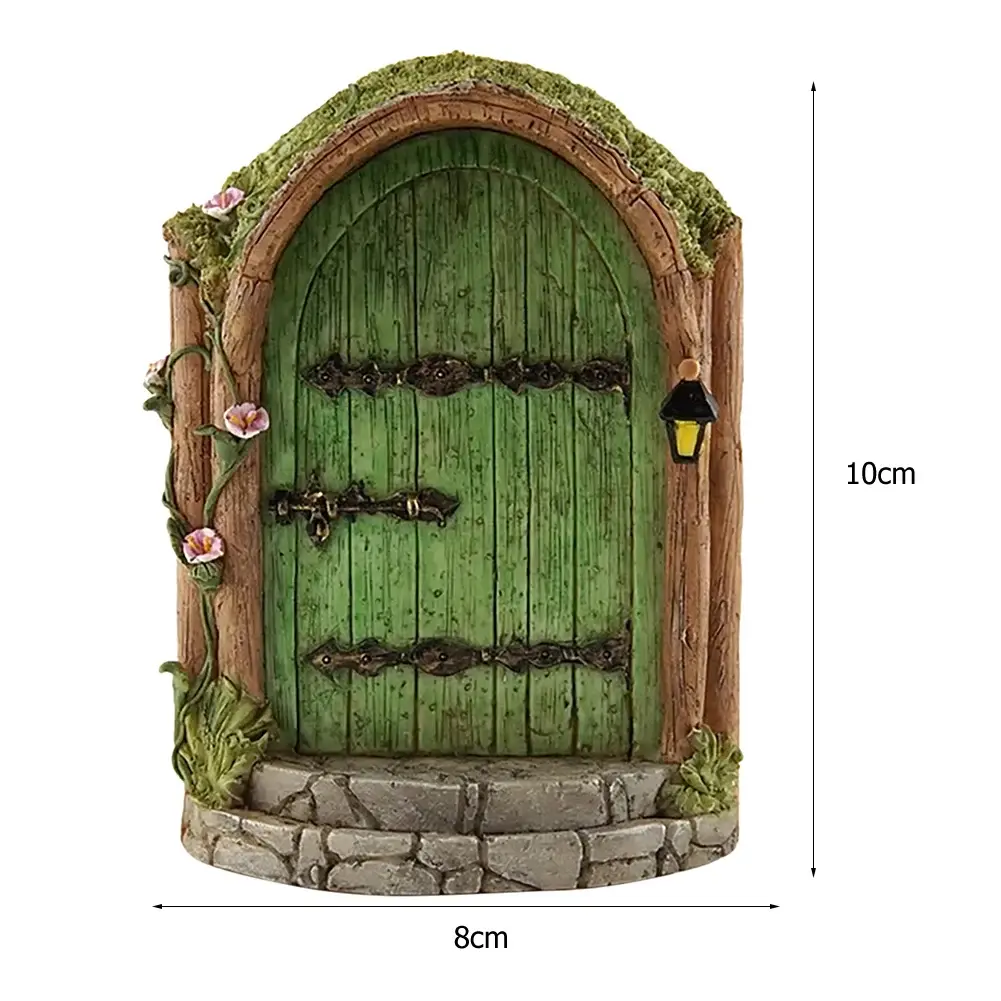 1PCS Wood Miniature Fairy Gnome Window Door Elf Home Creative Yard Art