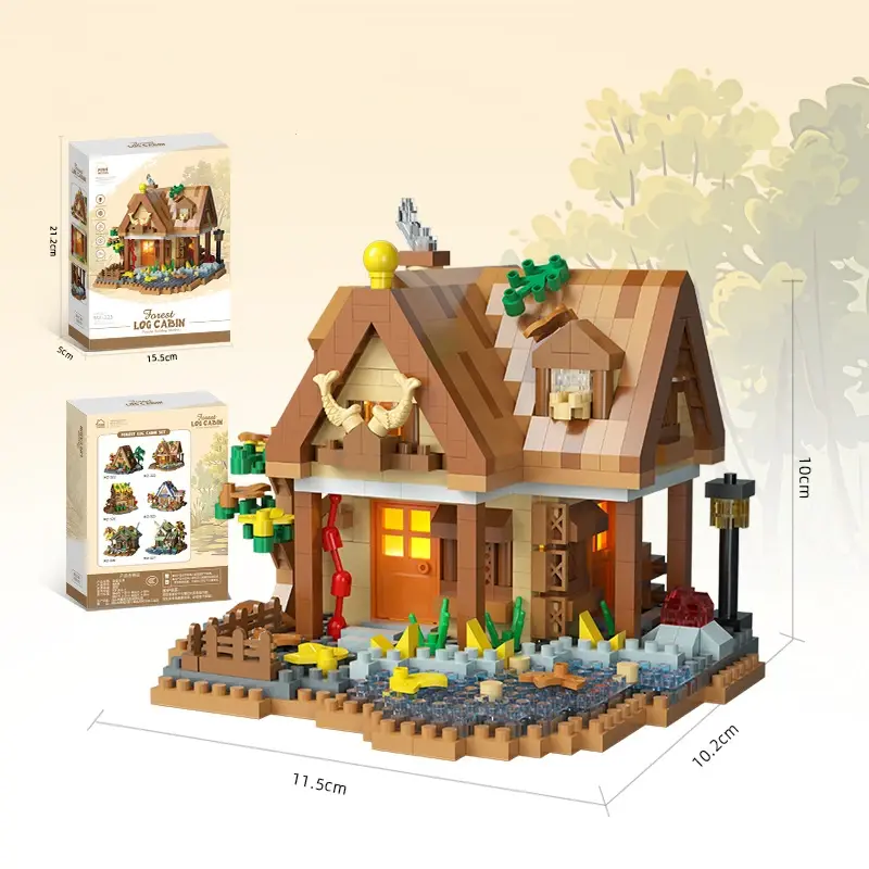 Thumbnail: Street View Building Model Building Blocks Forest Tree House Puzzle